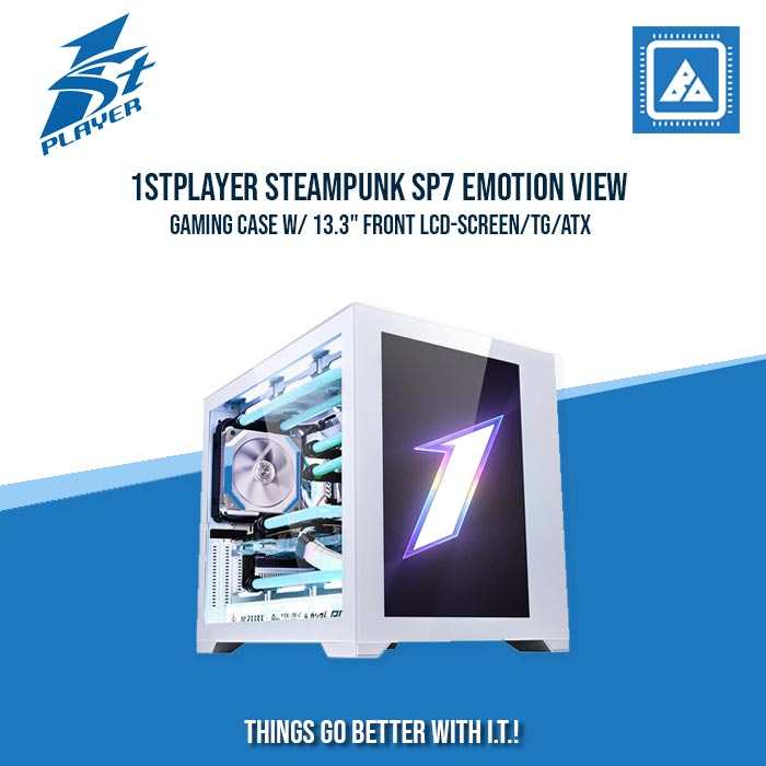 1STPLAYER STEAMPUNK SP7 EMOTION VIEW GAMING CASE W/ 13.3 1STPLAYER STEAMPUNK SP7 EMOTION VIEW GAMING CASE W/ 13.3